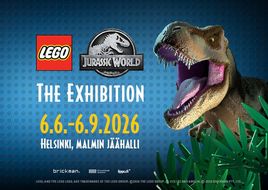 Maailmalla valtavaan suosioon noussut hittinäyttely LEGO® Jurassic World: The Exhibition rantautuu ensimmäistä kertaa Suomeen
