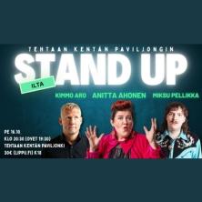 Tehtaan kent&auml;n Paviljongin Stand up -ilta